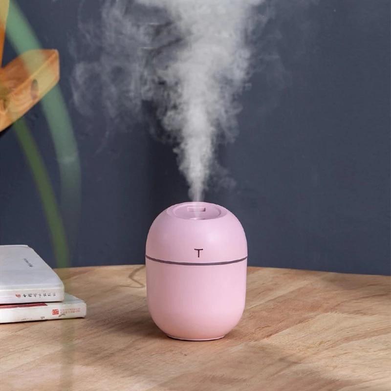 New Ultrasonic Mini Air Humidifier 200ML USB Aroma Essential Oil Diffuser Home Car Fogger Mist Maker with LED Night Lamp