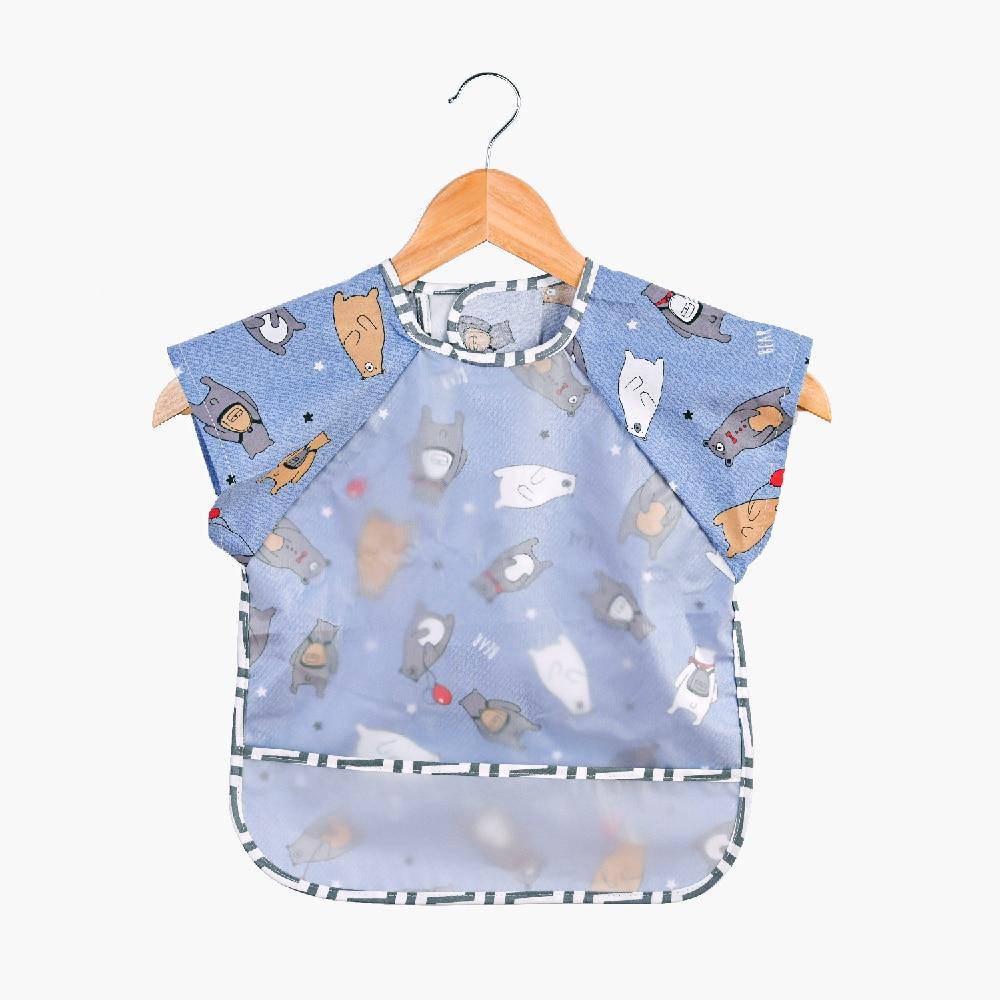 Baby Bibs Cotton Cartoon Children Accessories Short Sleeve Eco Friendly Waterproof Washable Clothing Bib for Kids