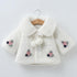 Princess Baby Girls Winter Thick Bownot Cloak Coat Flower for Children In Modern New Design With Flowers