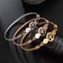 New Modern Luxury Charm Elegant Hollow Tree Of Life Bracelets Amazing Stainless Steel Gold Cuff Bangles For Women