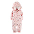 Modern Popular Fashion Newborn One Piece Fleece Hooded Jumpsuit Long Sleeved Baby Body suits Romper For Girls and Boys Kids