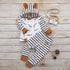 Newborn Baby Clothes Feather Rompers Tops Striped Pants Clothes Outfits Set For Girls And Boys