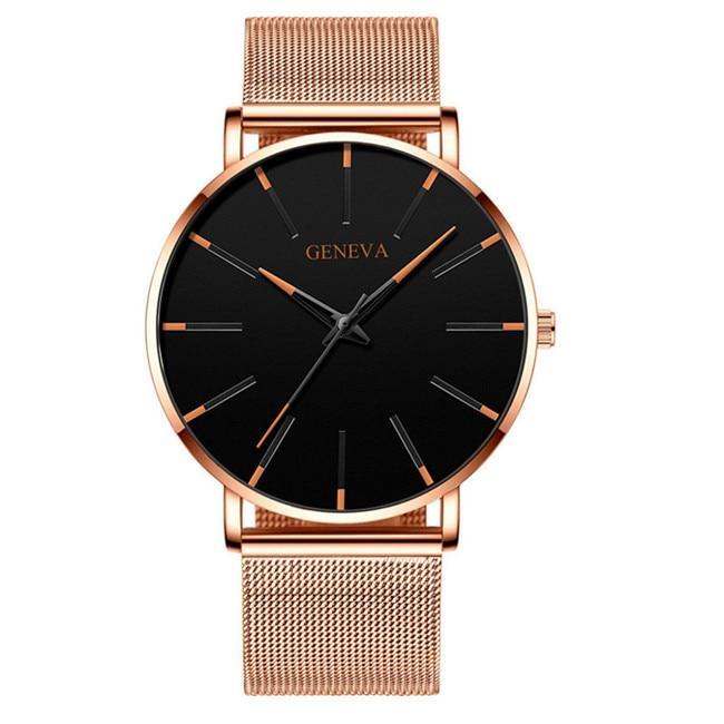 2020 Minimalist Men's Fashion Ultra Thin Watch Simple Men Business Stainless Steel Mesh Belt Quartz Watch Relogio Masculino