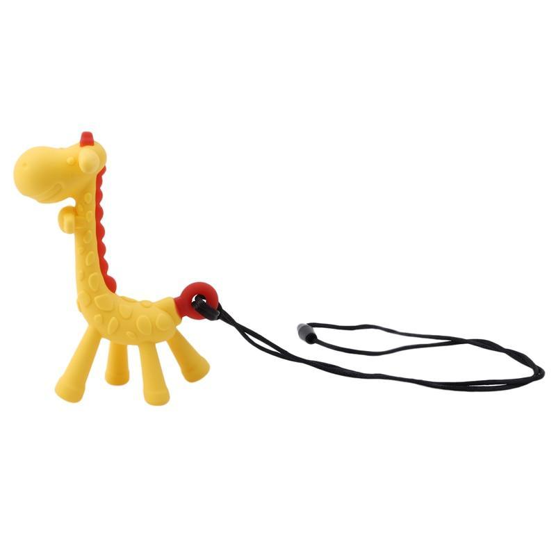 Unique Cute Cartoon Giraffe Shape Baby Teether Silicone  Teething Toy New Hanging Toy For Baby Activity