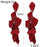 New Arrival Vintage Women Dangle Elegant Earrings Great Rose Petal Long Tassel Earrings Modern Female Korean Jewelry Stylish Red Earrings