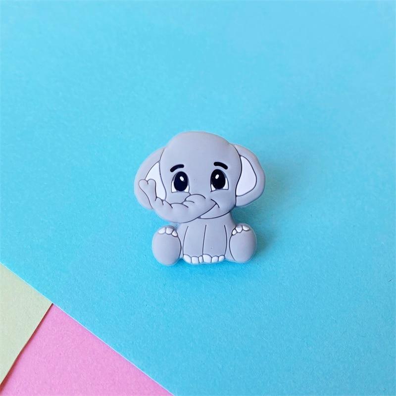 2pc Silicone Elephant Teether  Baby Silicone Chew Charms Baby Teething Gift Toddler Toys Unique Design