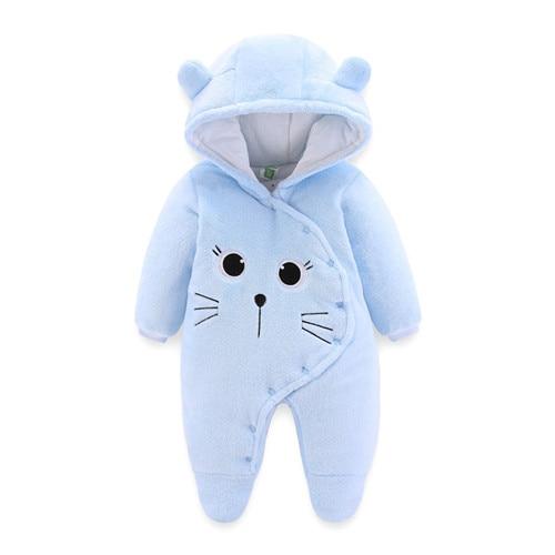 Newborn Winter Hoodie Baby Rompers Outwear Infant Baby Jumpsuit 3M -12M For Girls and Boys Winter Romper