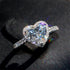 Heart Rings for Women 925 Silver Wedding Engagement Bridal Jewelry Cubic Zirconia Stone Elegant Luxury Ring Accessories