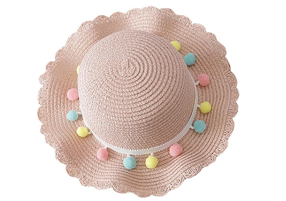 Luxury Baby Lady Girl Summer Straw Sun Handmade Beach Hat In elegant Modern Deign For Kids