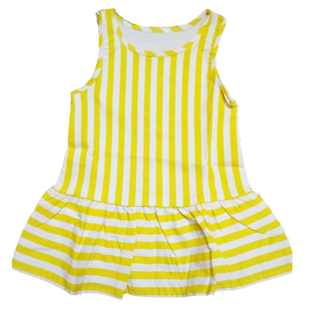 Summer Baby Frill Sleeve Newborn Infant Dresses Cotton Pineapple Sleeveless Toddler Dresses For Girls