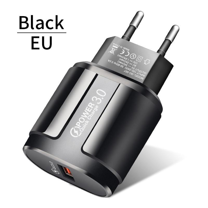 Quick Charge QC 3.0 USB Charger Universal Mobile Phone Charger Wall Fast Charging Adapter