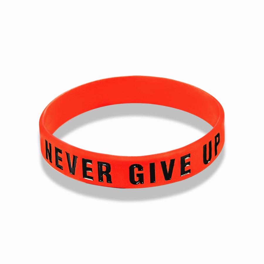 New Trend Motivation "The Road to Dreams" "Never Give Up"  Inspirational Silicone Rubber Bracelet Elastic Band  Brecelet for Women and Men In Unisex Design