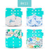 4pcs/set Washable Eco-Friendly Cloth Diaper Cover Adjustable Nappy Cloth Diapers Cloth Nappy For Baby Boys and Grils Baby