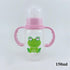 Unisex Baby 150/280ml Wide Mouth Soft Silicone Cover Straw Drinking Milk Bottle For Newborn Nursing Product With Handle