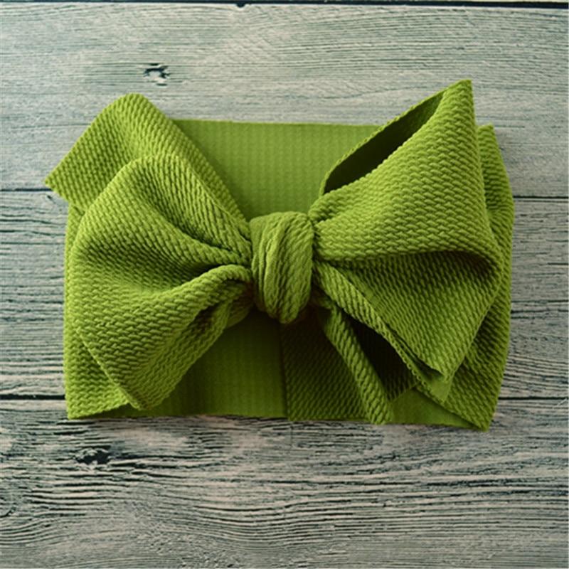 Newborn Large Bow Headwrap for Baby Girl Fabric Messy Bow Headband Turban Bowknot Tie