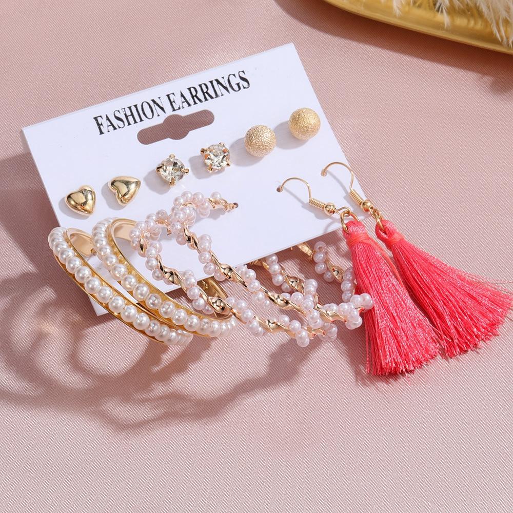 Vintage Retro Acrylic Earring Statement Luxury Tassel Earrings Korean Dangle Drop Earrings for Women Fashion earings Jewelry