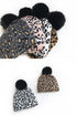 Matching Family Outfits Leopard Children Hats Mother Kids Hats Winter Kids Caps For Mother & Daughter in Elegan Leopard Design