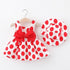 Luxury Modern Baby Girls Dresses With Hat 2pcs Clothes Sets Kids Clothes Baby Sleeveless Dress Print Floral Fruit Design Style