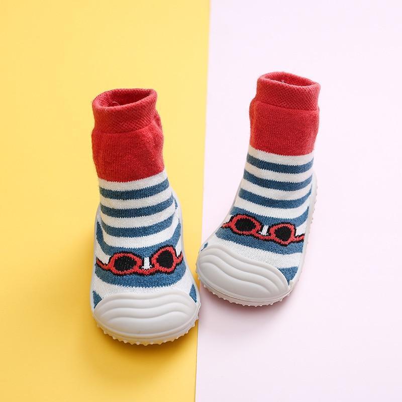 Unisex Cartoon Baby Children's Floor Socks Baby Rubber Soft Sole Socks Breathable Cotton Warm Shoes