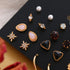 Modern Luxury Woman Earrings Flower Women'S Earrings Set Pearl Crystal Stud With Small and Big Circle Earrings