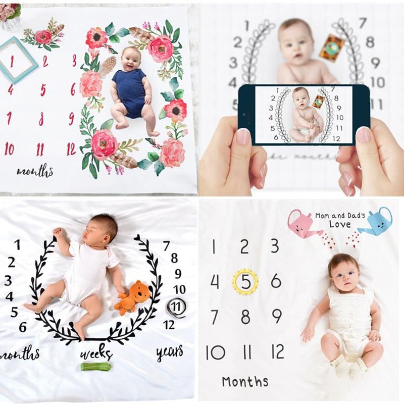 Newborn baby Monthly Growth  Blanket Photography Props Background Cloth For Baby In Modern New Design