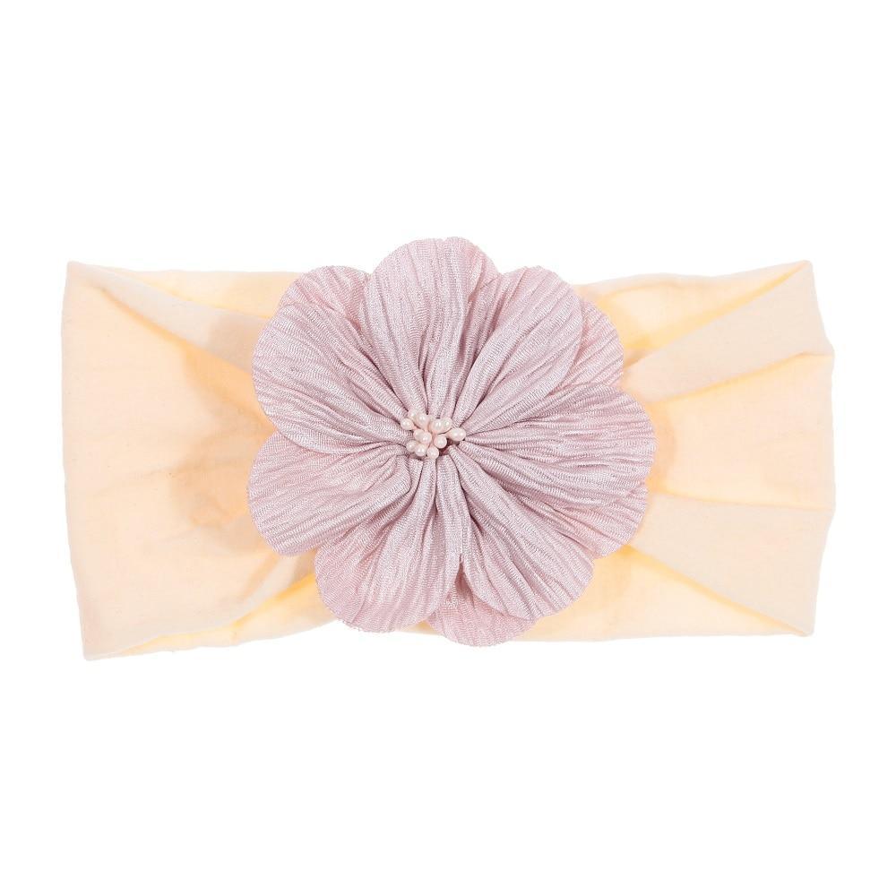 Cute 1PCS Baby Girls Lotus Flower Nylon Headband Knot Elastic Newborn Toddler Headwraps Kids Hair Accessories Gifts