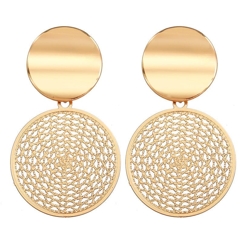 New Luxury Elegant Geometric Shell Dangle Earrings For Women In Round Small Drop Design