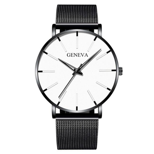 2020 Minimalist Men's Fashion Ultra Thin Watch Simple Men Business Stainless Steel Mesh Belt Quartz Watch Relogio Masculino