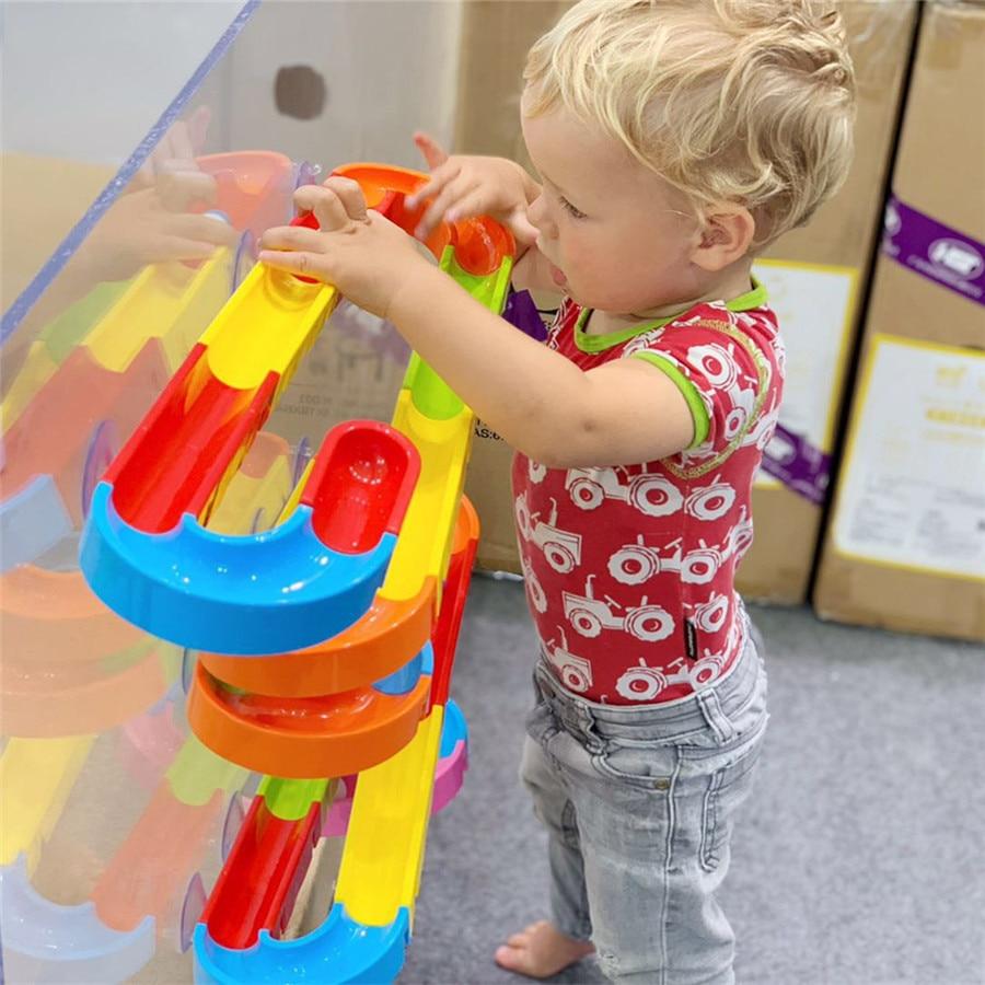 Bath Toys Suction Cup Marble Race Orbits Track Kids Bathroom Bathtub Play Water Toy Shower Games For Kids