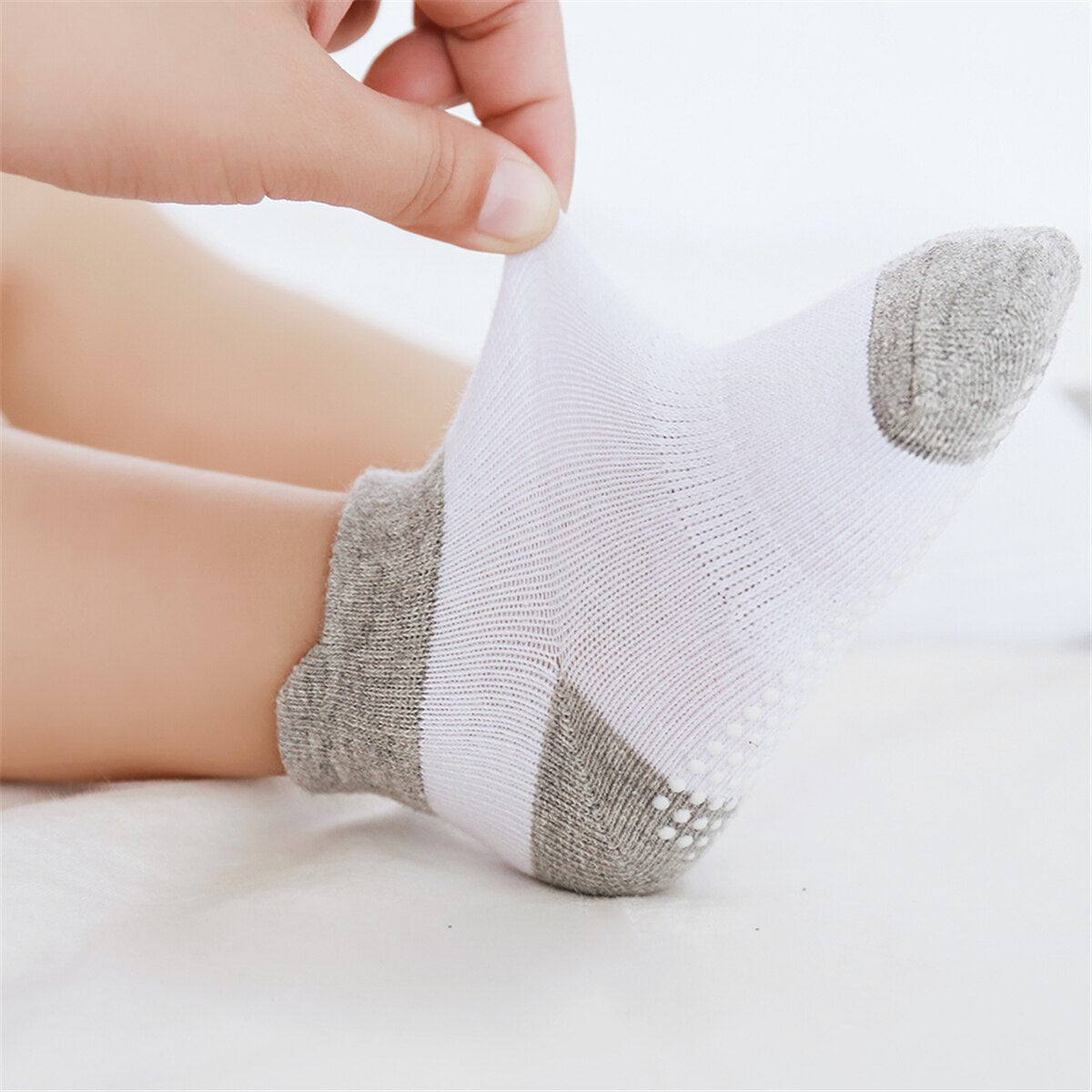 6 Pairs Baby Cotton Anti-slip Boat Low Cut Floor Socks For Boys And Girls Children's Sock