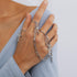 Punk Cool Hip Hop Multi-layer Adjustable Chain Four Fingers Open Alloy Women Rotate Rings for Women Jewelry Party Gift