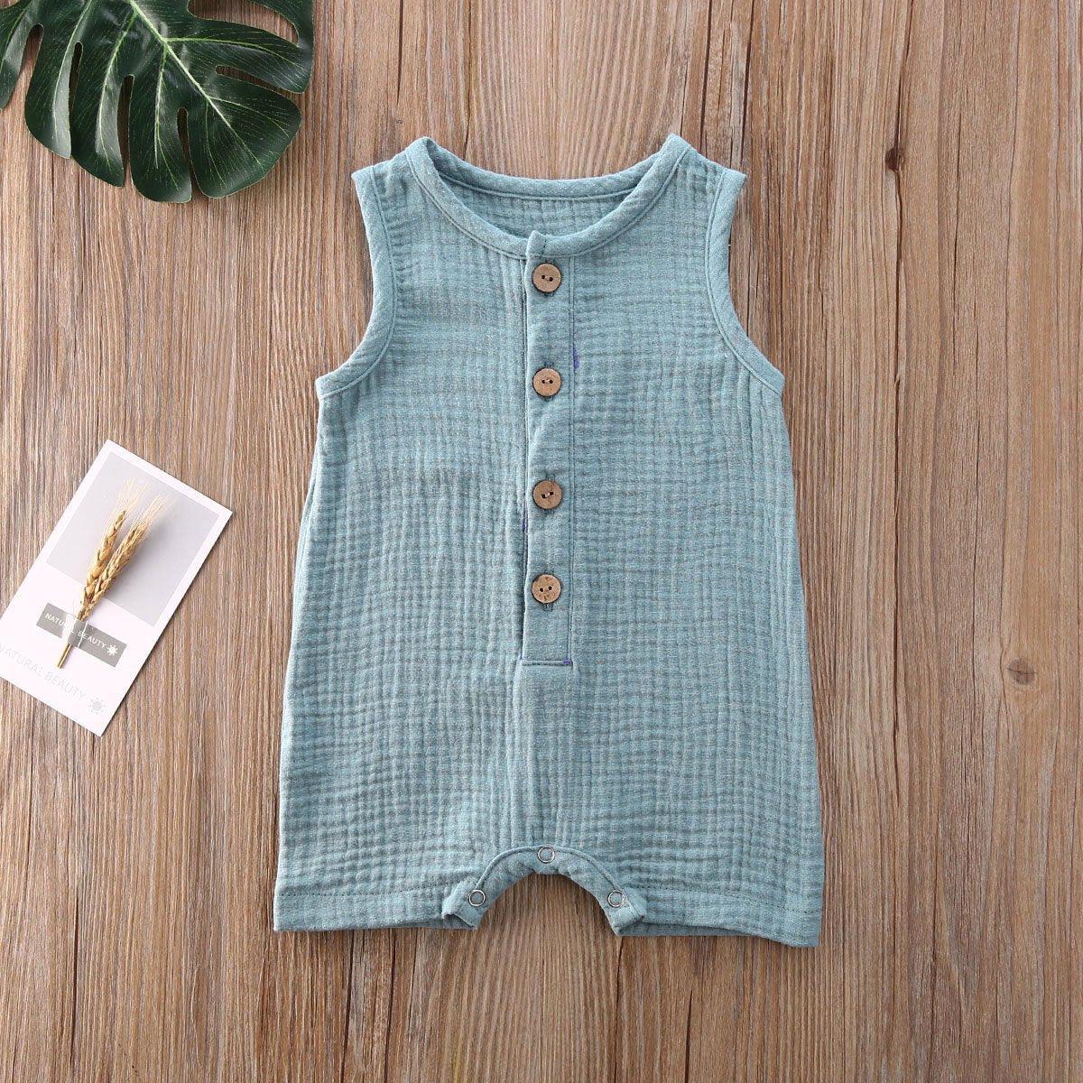 Baby Romper Sleeveless Newborn Baby Girl Boy Clothes Cactus Print Romper Jumpsuit Soft Baby Outfit One Piece Jumpsuit Pajamas