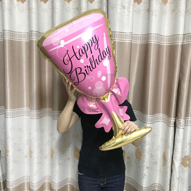 Big Helium Balloon In Several Luxury Design Champagne Goblet Balloons For Wedding Birthday Party Decorations Adult Kids Ballons