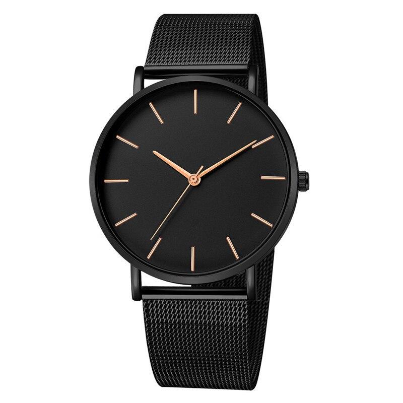 STEVVEX Men Watch Quartz Casual Watches Simple Metal Hour Reloj Quartz Watch Montre Mesh Stainless Steel clock For Men's and Boys