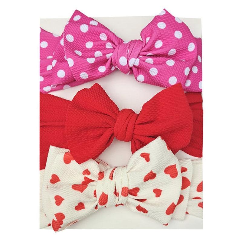 Summer Cute Floral Bows Baby Girl Headbands Elastic Bowknot Newborn Hair Band Turban Set Hair Accessories Bow Set For Kids