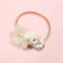 Modern Fashion Floral Headband Newborn Baby Elastic Hairbands Pearl Fresh Style Bow Knot For Girls