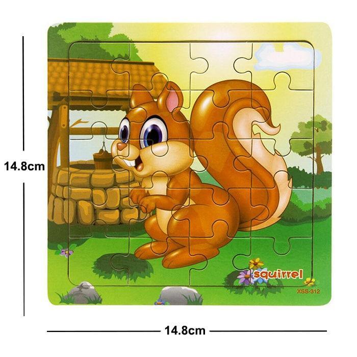 38 Style Cartoon Wooden Puzzle Children Animal/ Vehicle Toy For  2-6 Year Baby Early Educational Toys for Kids