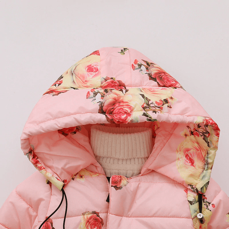 Luxury Modern Designer New Winter Baby Outerwear Hooded Printed Cotton Padded Jacket and Coats For Babies and Girls Kids