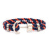 Luxury Modern Handmade Stainless Stell Men Anchor Bracelet made of Nylon in Navy Blue Color For Man