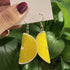 Unique Resin Stereo Lemon Orange Earrings With Long Pendant Fashion Summer Fruit Jewelry Designs For Girls And Teenagers