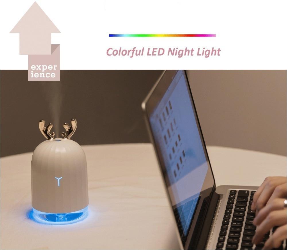 High Quality 220ML Ultrasonic Air Humidifier Aroma Essential Oil Diffuser For Home Car USB Fogger Mist Maker With LED Night Lamp