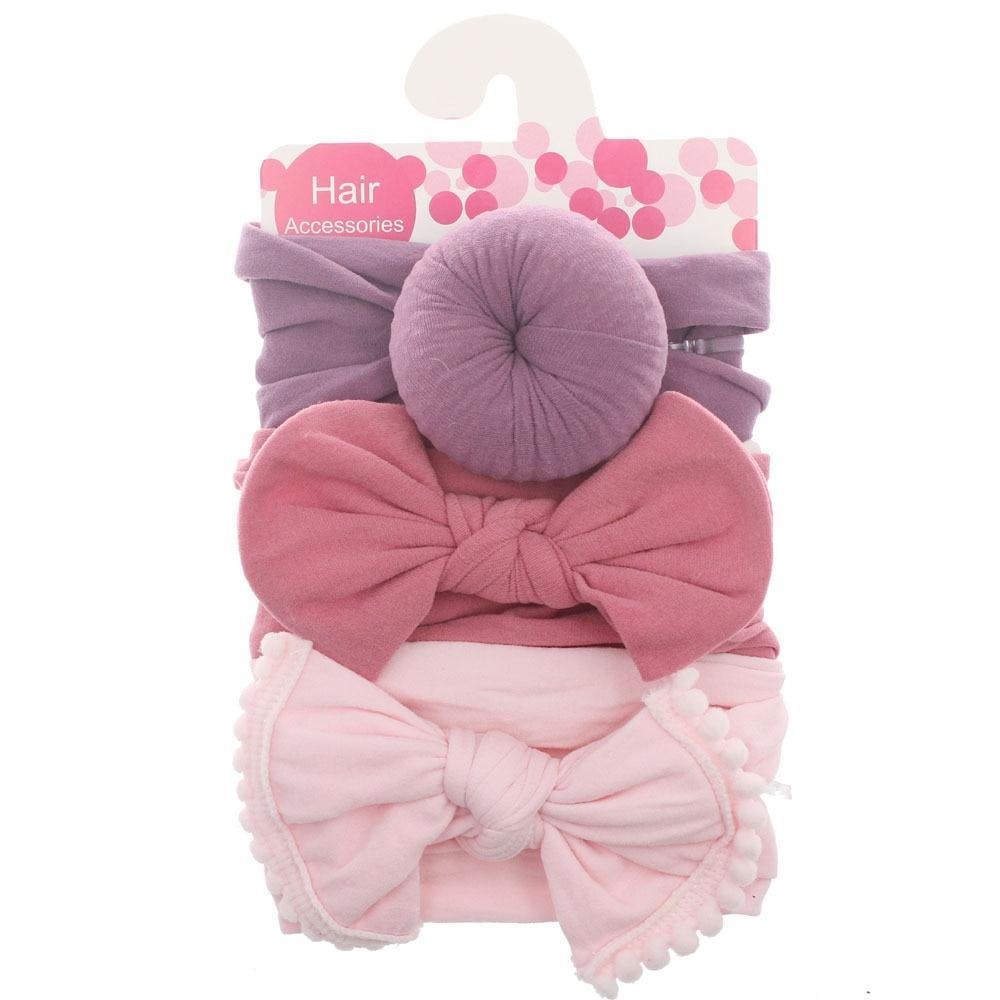 Fashion Baby Nylon Bow Headband Newborn Bowknot Round Ball Head wrap Flower Turban Girls Hair Bands Bow For Kids