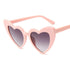 Elegant Retro  Love Heart Sunglasses Women Big Frame Personality Sunglasses Fashion Cute Retro Cat Eye Vintage Sunglasses  For Women and Girl