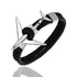 Elegant Fashion Modern Stainless Steel Airplane Glider Luxury Anchor Rope Leather Flight Bracelets For Men And Women New Aviator Style