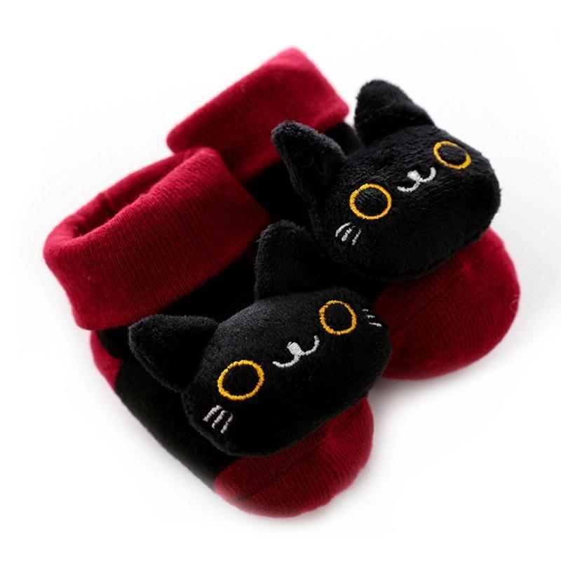 Cartoon Newborn Baby Toddler Floor Non-slip Socks Cotton With Bell Doll Baby Girls & Boys Soft Shoes For Kids