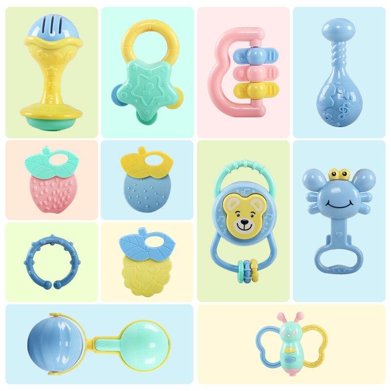 Baby Rattle Toys Cartoon Hand Grip Soft Rattles Shaker Teether Infant Newborn Educational Toys For Baby and Kids