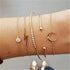 Fashion Bohemia Leaf Round Knot Cuff Bangle Gold Chain Charm Bracelet  for Women Simple Geometric Bracelets Luxury Jewelry