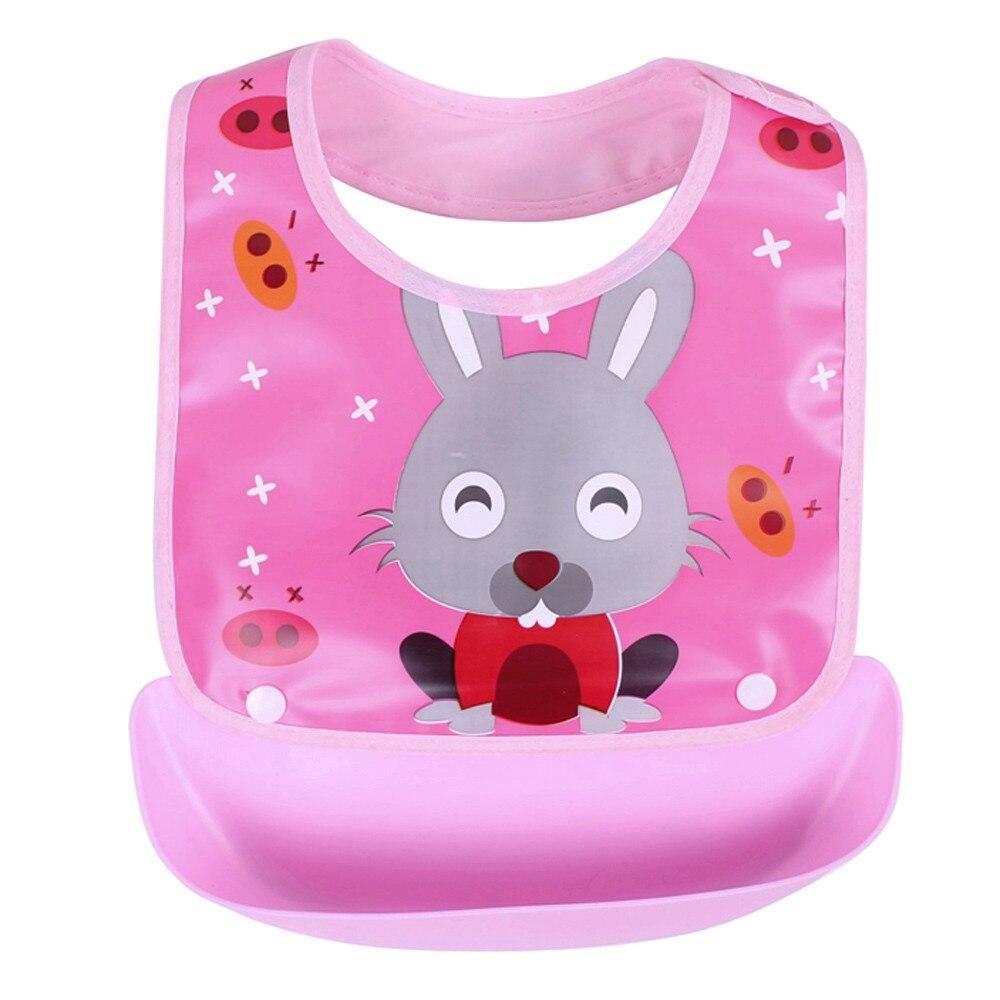 Baby Bibs Waterproof Silicone Feeding Saliva Towel Newborn Cartoon Aprons Baby Bibs Detachable For Kids