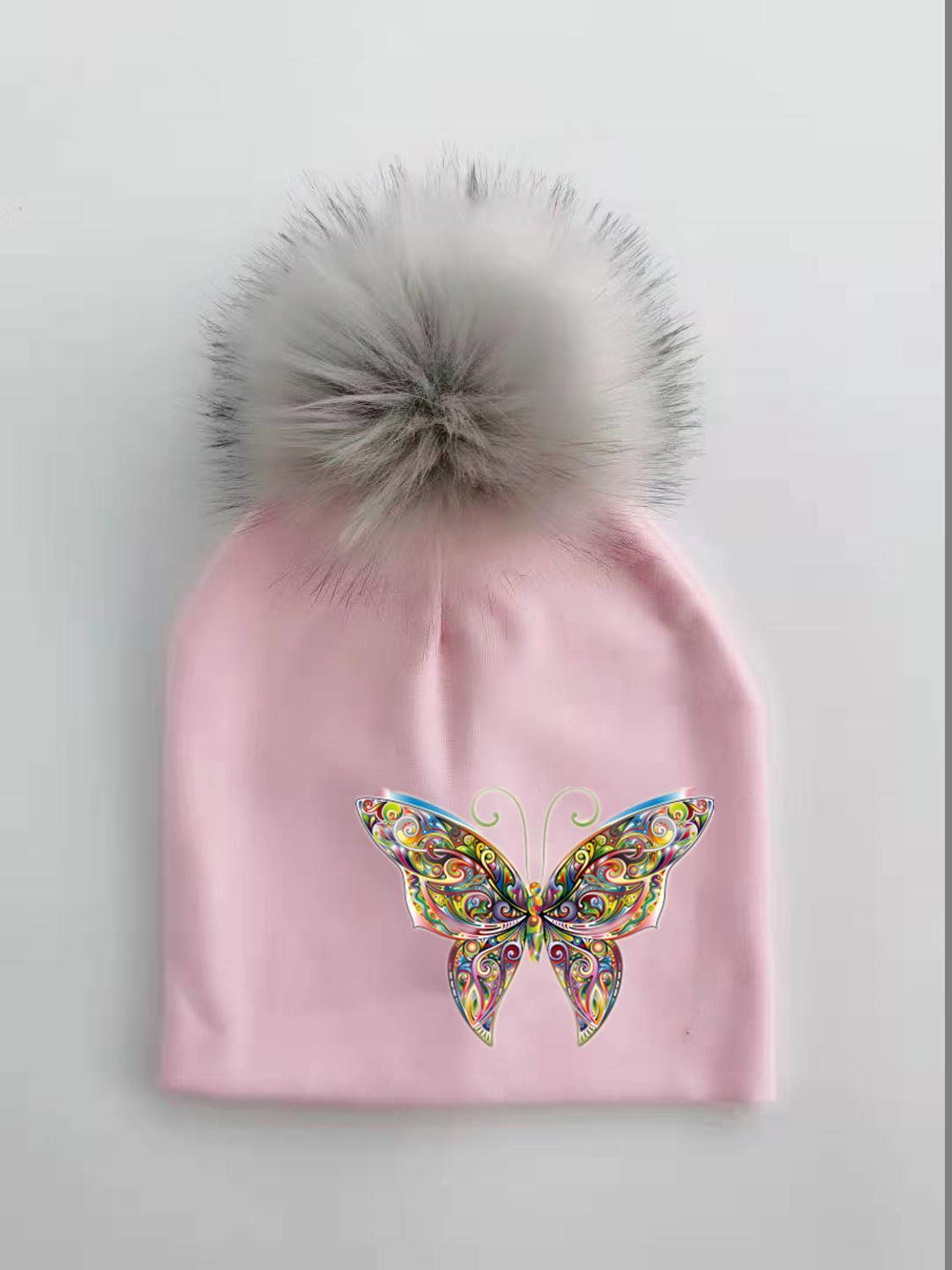 Fashion Baby Cap With Butterfly Toddlers Infant Bonnet Baby Hat For Boys and Girls Travel Hat Cap