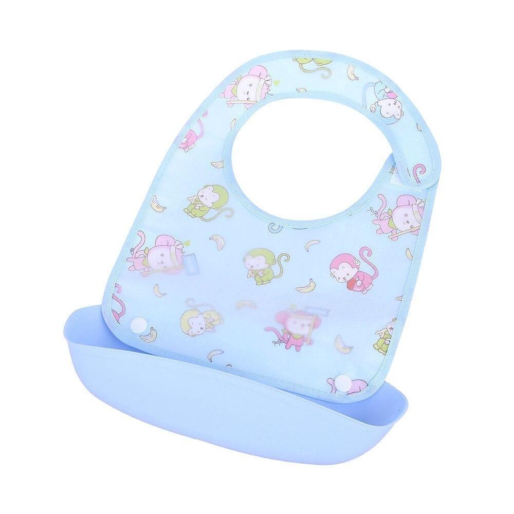 Baby Bibs Waterproof Silicone Feeding Saliva Towel Newborn Cartoon Aprons Baby Bibs Detachable For Kids